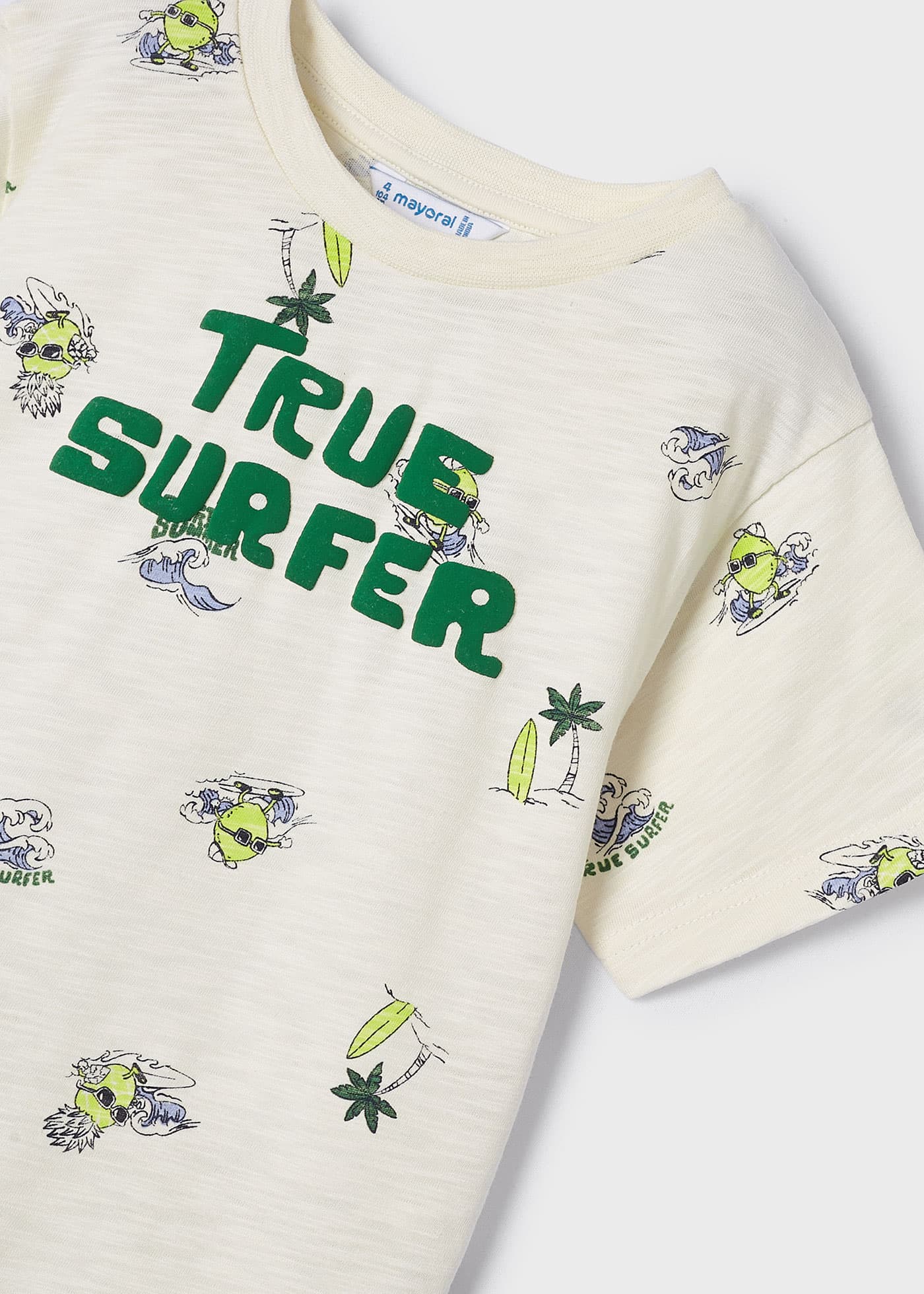 Camiseta Better Cotton estampada para meninos, Milk