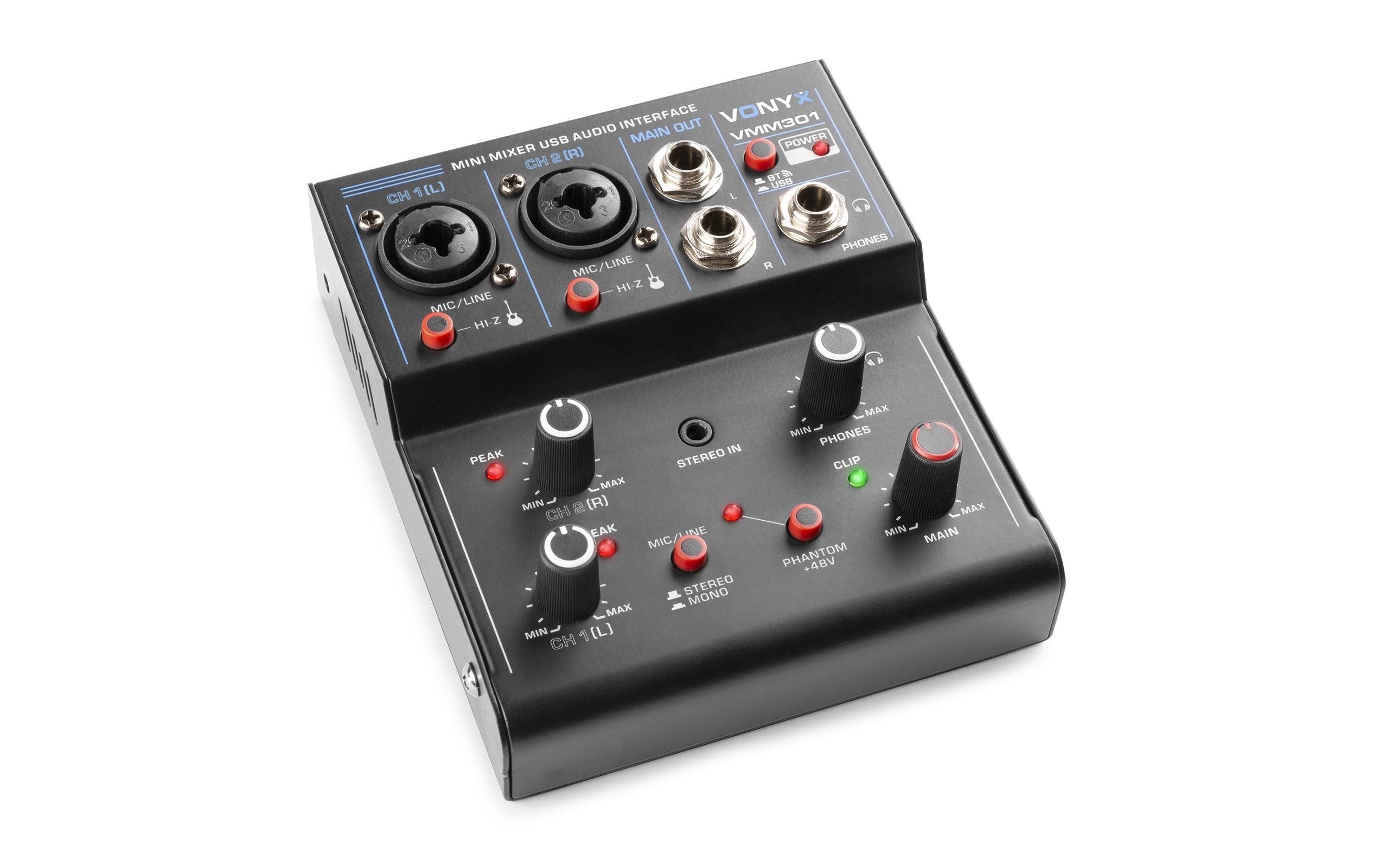Mischpult VMM301Kompakter Musikmixer mit USB-Audioschnittstelle