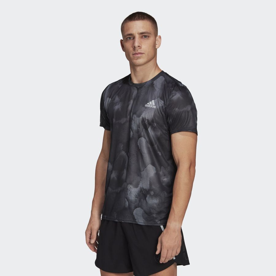 adidas T-shirt d'Entraînement Fast Graphic GFX - Noir/Argenté