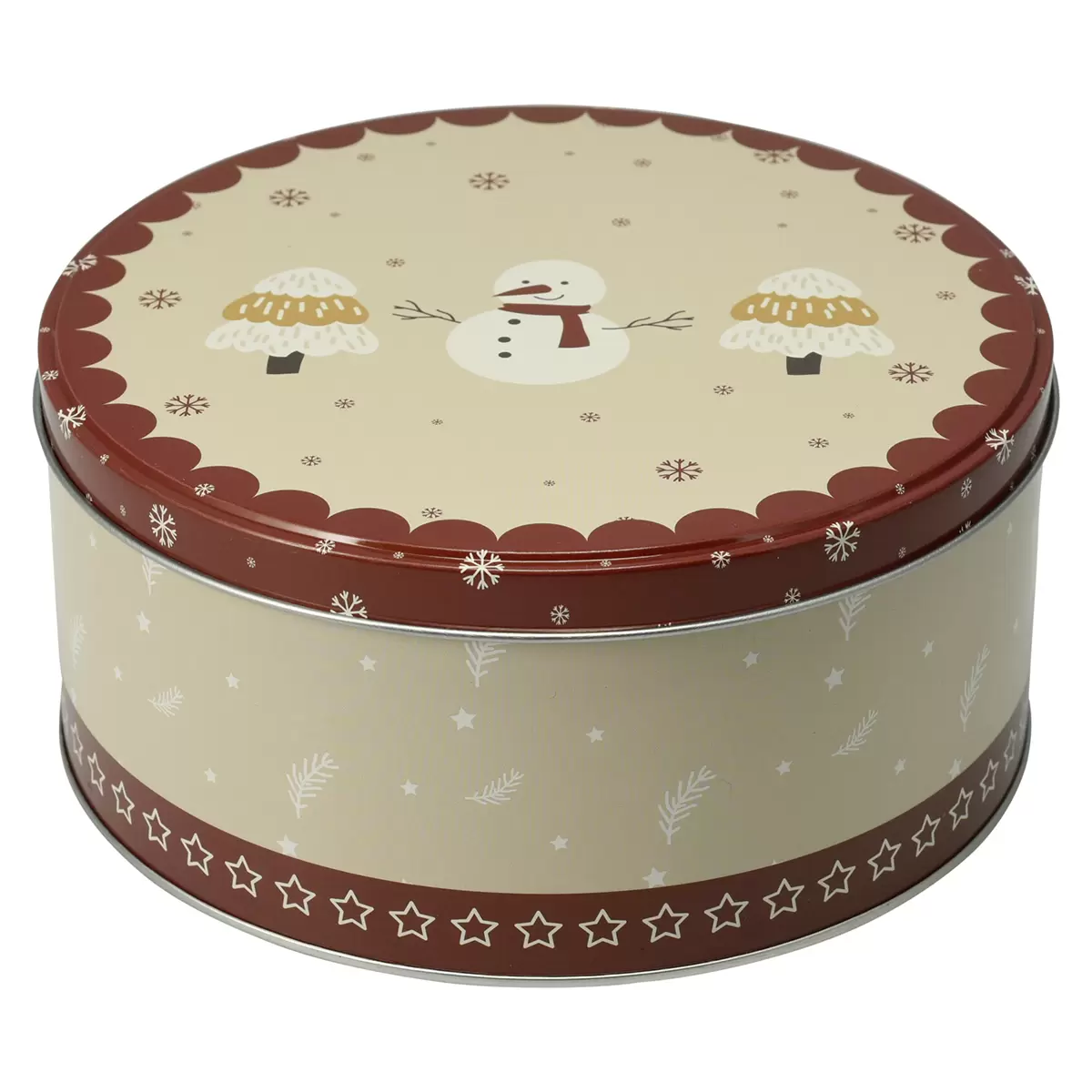 Keksdose 3er Set XMAS beige,bordeaux,dunkelgrün,weiss