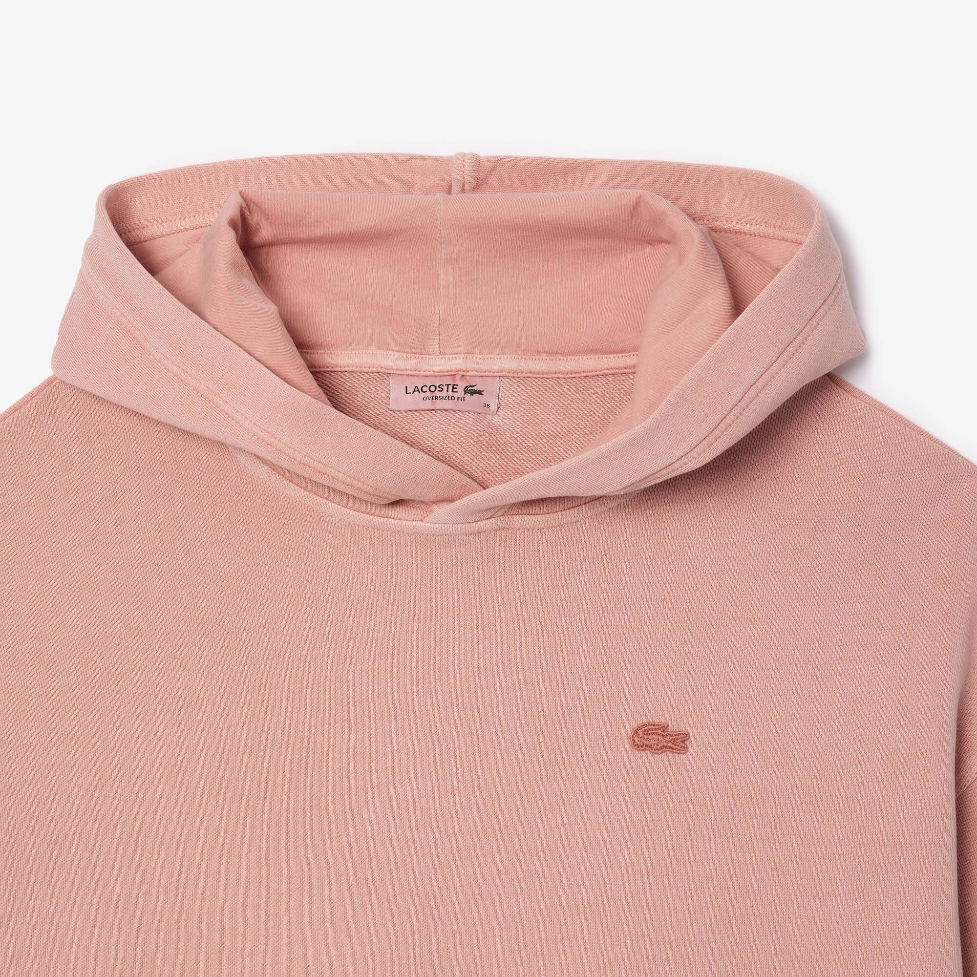 Extragroßer Hoodie aus Fleece mit natürlicher Färbung Sweatshirts - Rosa - Lacoste - Damen