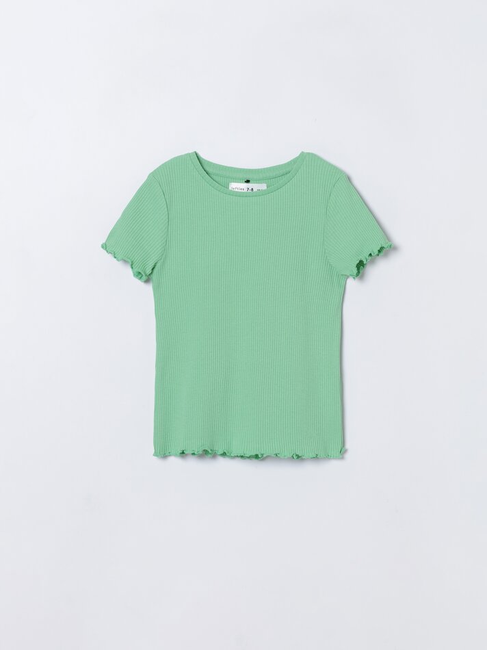Conjunto de 2 camisetas caneladas - Pretas