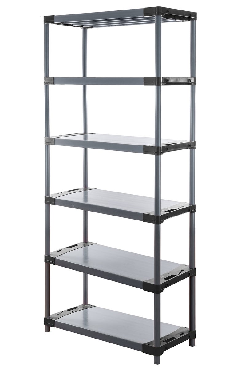 PROREGAL Kunststof Plank Grey Bear Extra Hoog HxBxD 220 x 100 x 46 cm Plank Draagvermogen 120 kg Grijs
