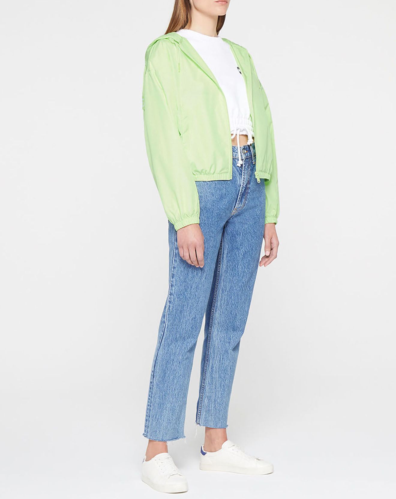 Tommy Jeans Coupe-vent yoke tape rib windbreaker vert anis