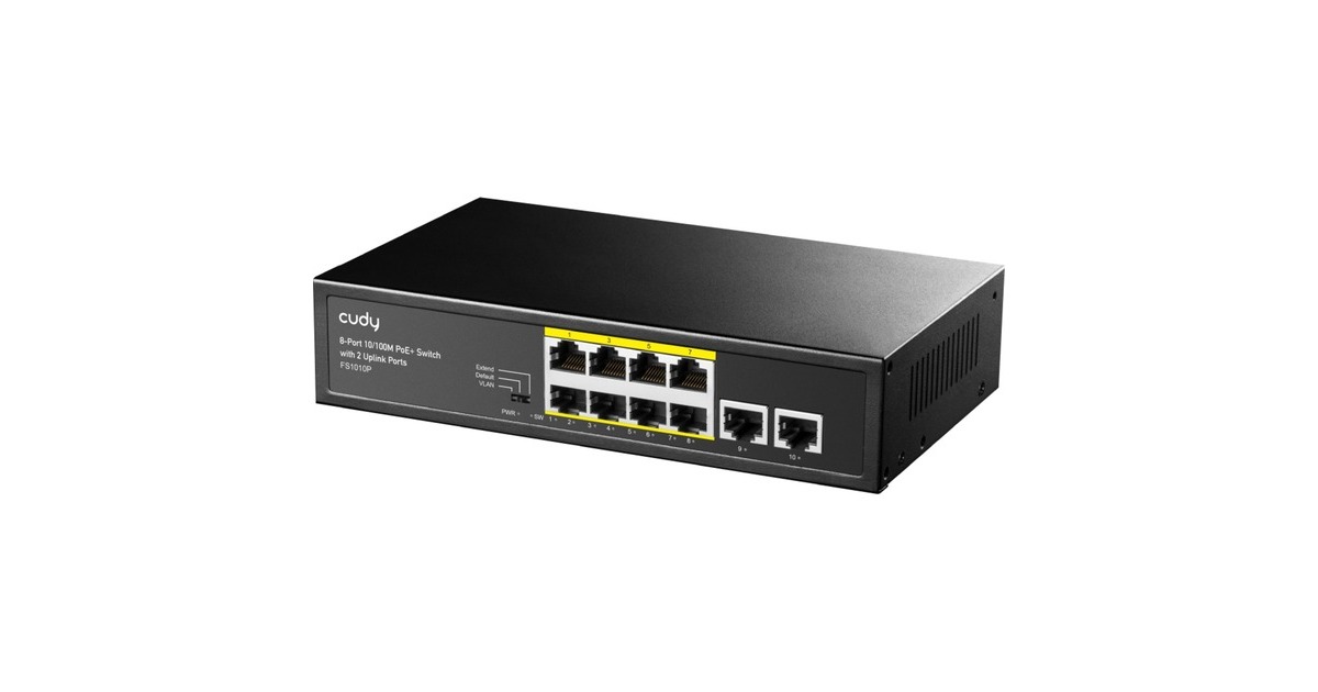Cudy8-Port 10/100M PoE+ Switch  (Zwart)