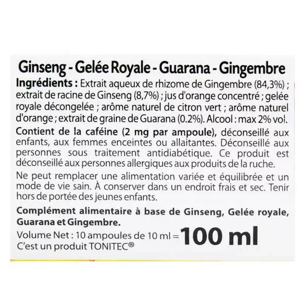 Juvamine 4G Fórmula Completa Ginseng Geleia Real Guaraná Gengibre 10 ampolas