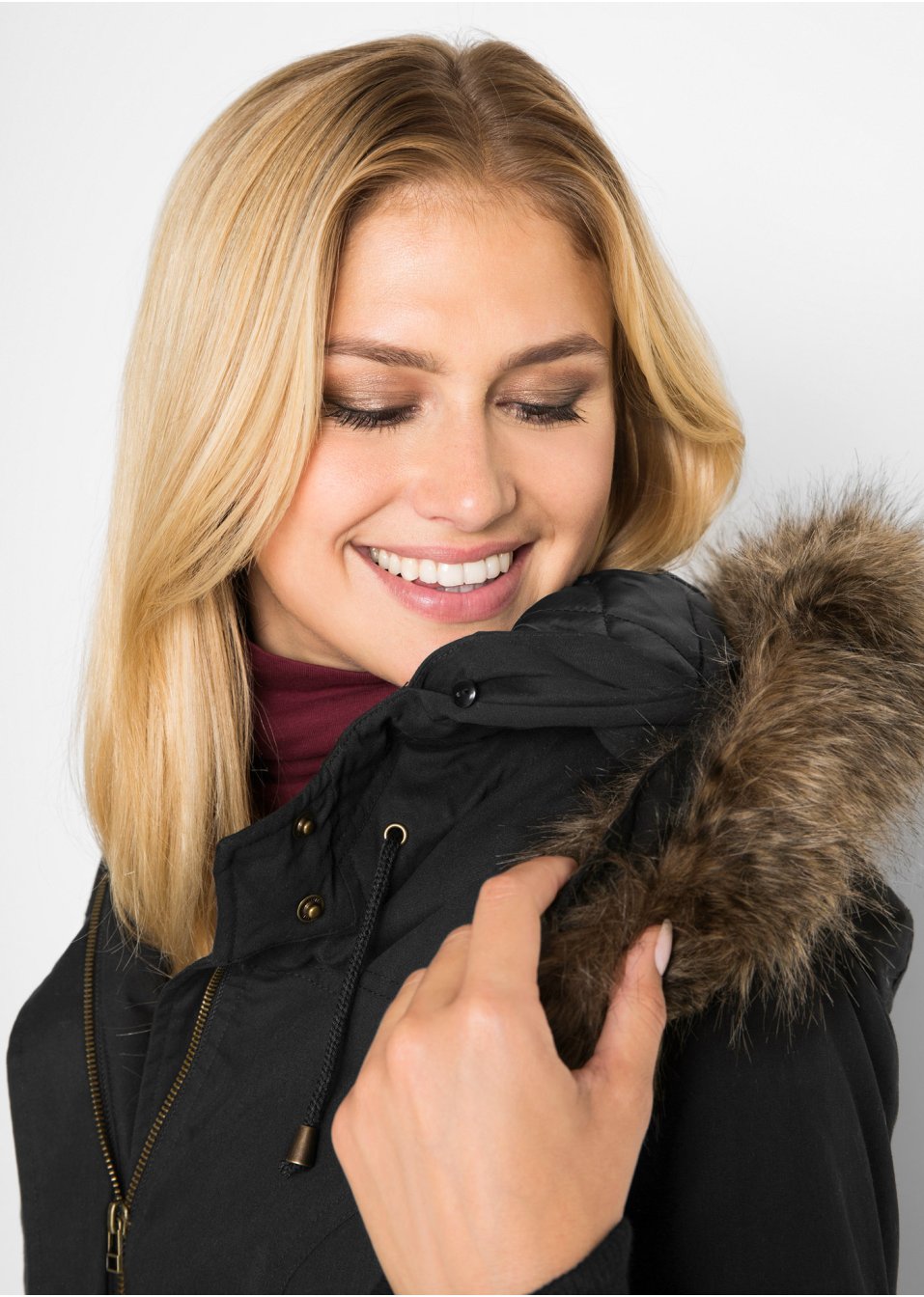 Parka courte avec synthétique