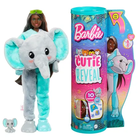 Barbie Cutie Reveal Dschungel Serie Puppe - Elefant