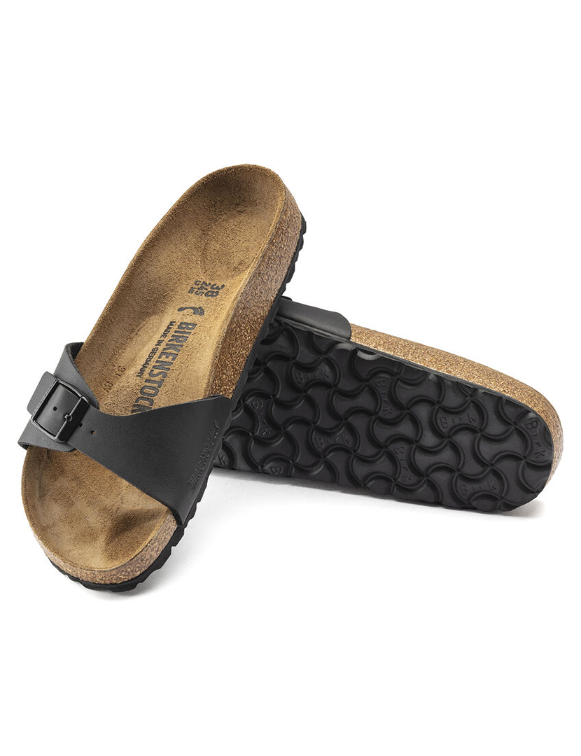 Madrid Birko-Flor Sandals Black Narrow