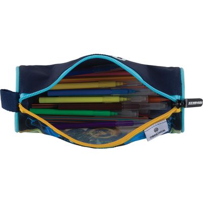 Trousse ronde Megacars / Megabikes - 1 compartiment - marine ou noir - Oberthur