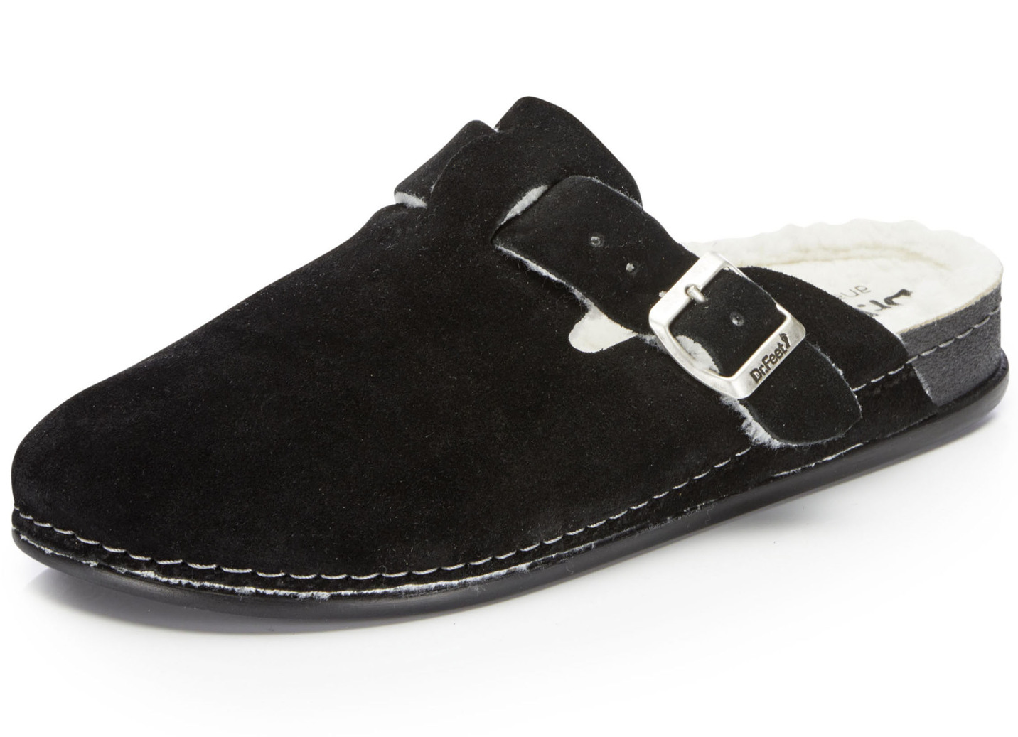 Pantoffel aus weichem Veloursleder
