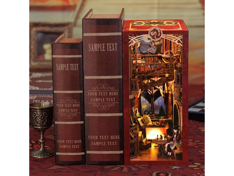 Cutebee Bausatz Flame Common Room 3D-Modell aus lasergeschnittenen Holzteilen