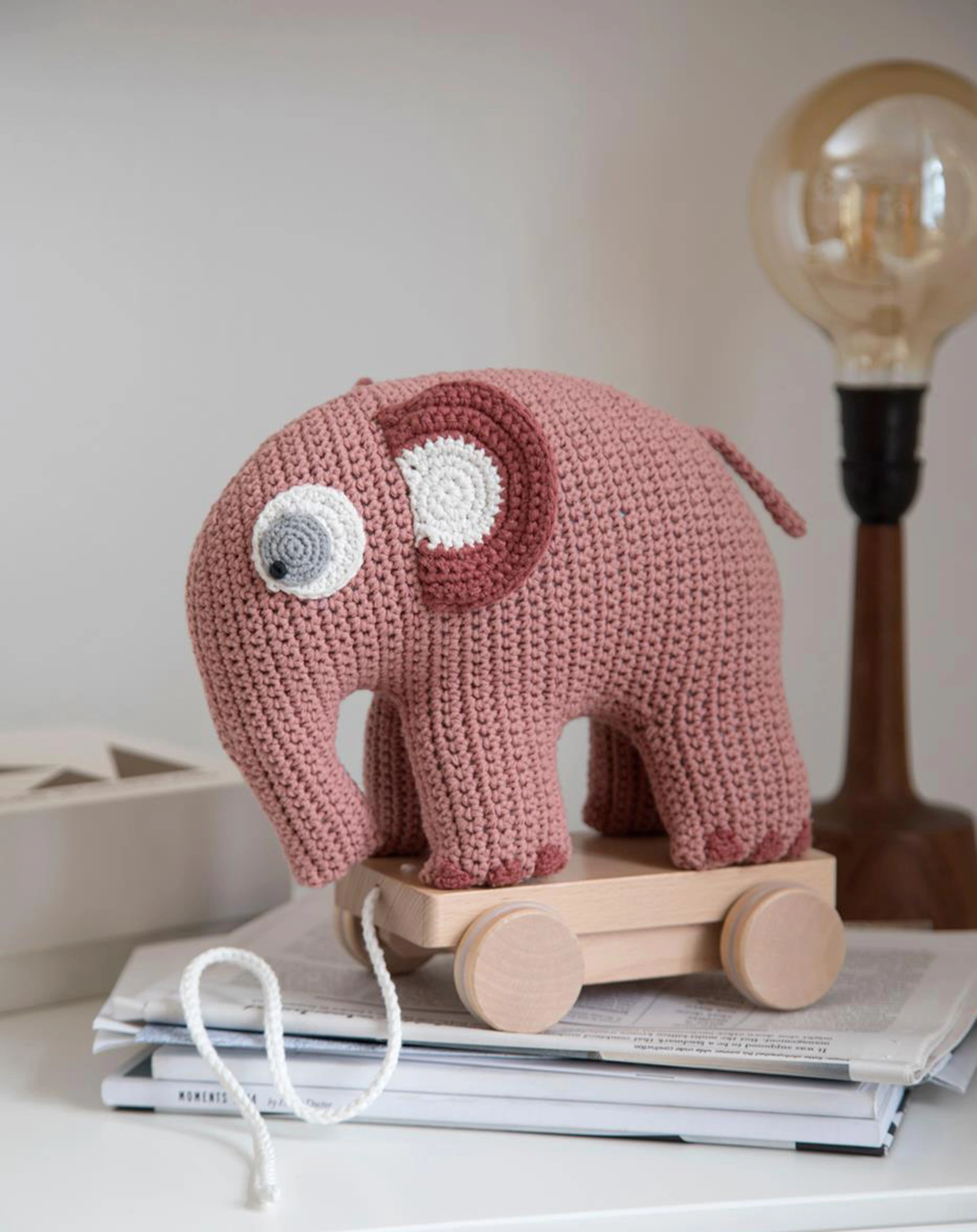 Nachziehtier FANTO DER ELEFANT in blossom pink