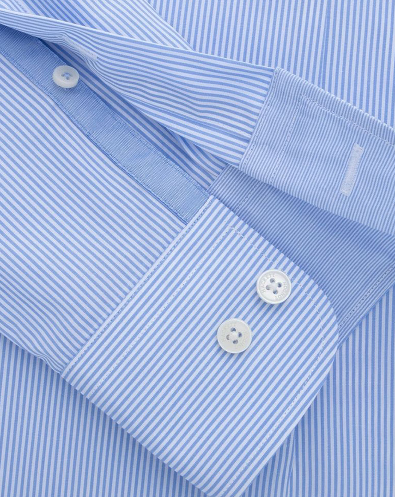 Hackett London Chemise Slim Fit à rayures Milleraies bleu ciel