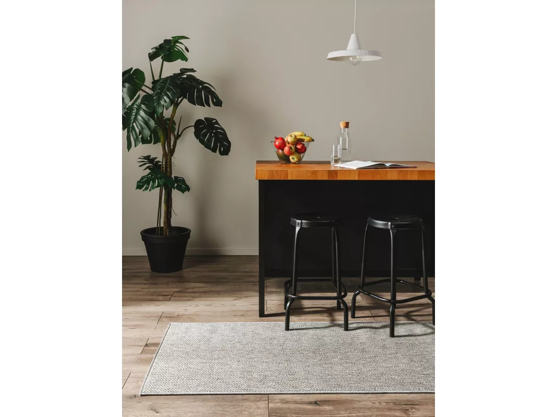 Tapis d'extérieur & intérieur Iowa Gris clair 80x300 cm