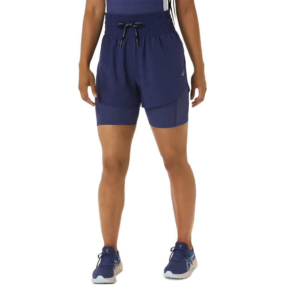 ASICS Nagino 4IN Hardloopbroek Kort Blauw Dames