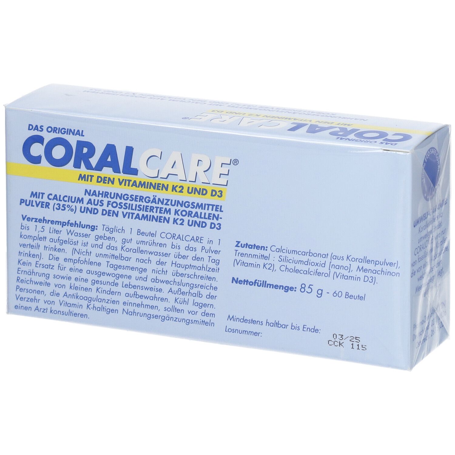 CORALCARE® mit Vitamin D3 und K2 2-Monatspackung