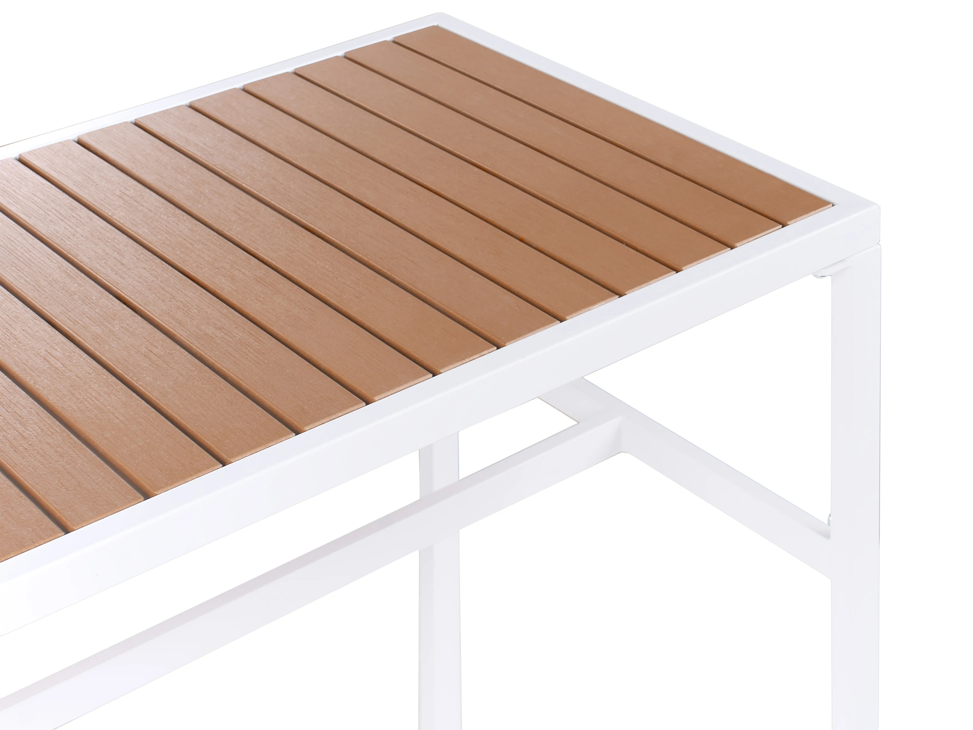 Tuin bartafel AVETRANA 150 cm 50 cm Bruin/wit