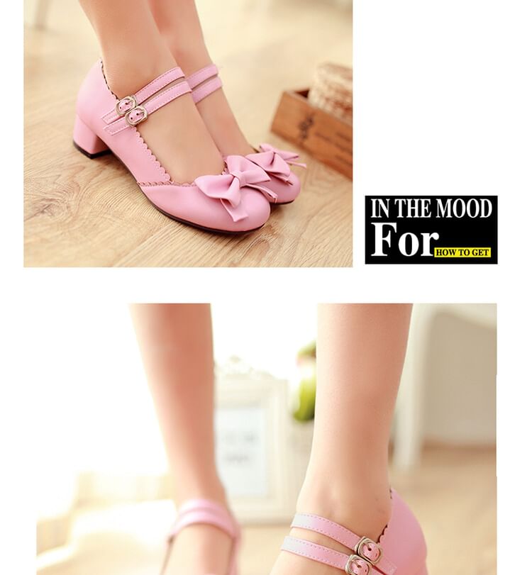 Freesia - Bow Mary Jane Pumps