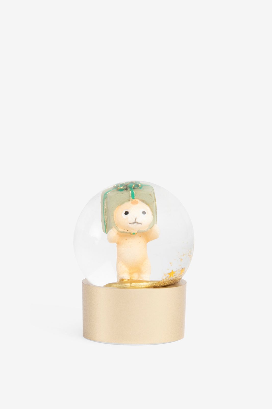 Sneeuwbol met kat als cadeau