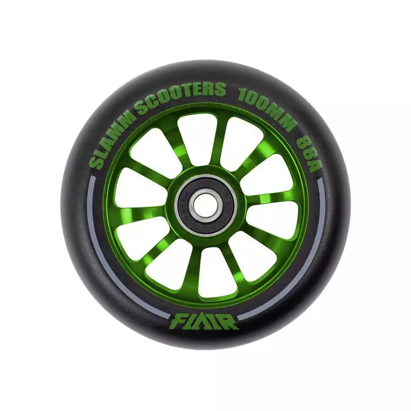 Roue Trottinette Freestyle SLAMM Flair 2.0 Green 100mm