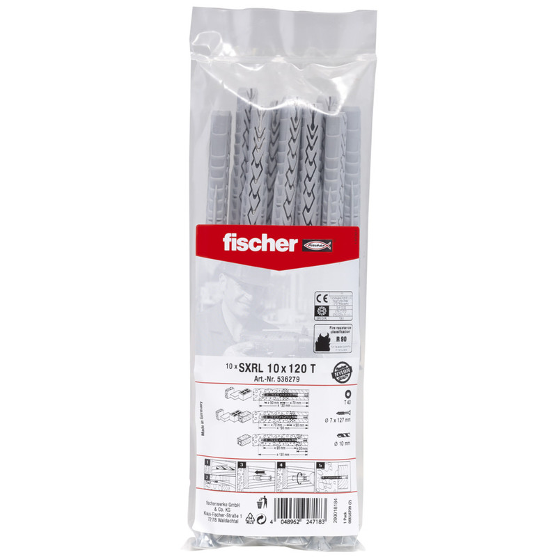 Fischer constructiepluggen SXRL 10x120mm TX40