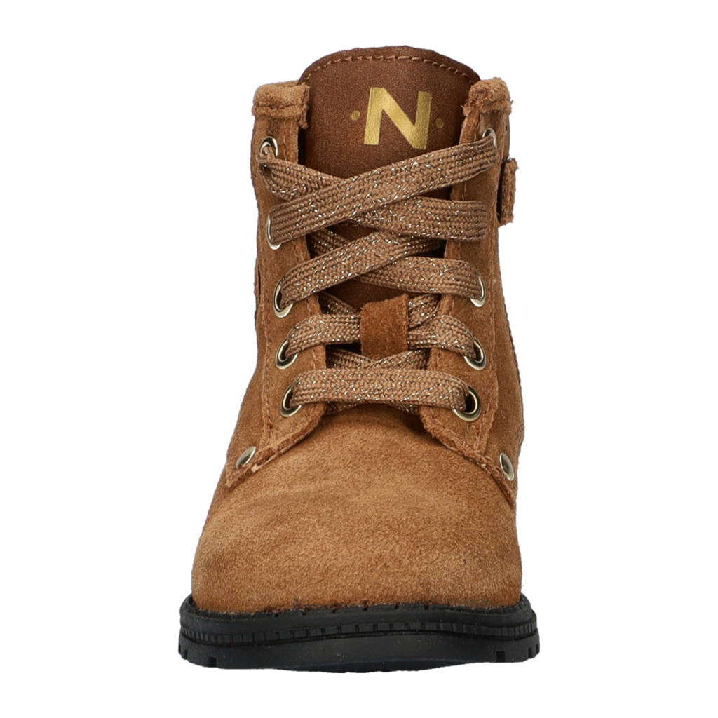 Nelson Kids suède veterboots cognac