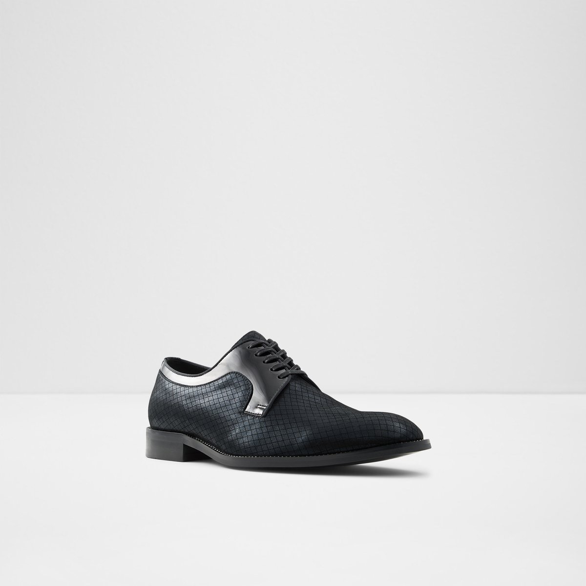 Derreck Black Leather Print Men Oxfords & Lace-ups