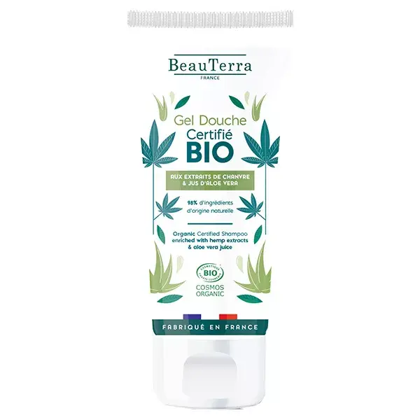 Gel de Banho Orgânico de Cânhamo e Aloe Vera Beauterra 75ml