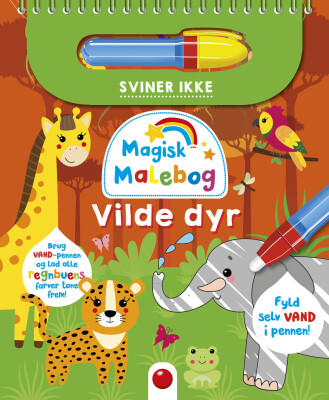 Vand Malebog - Mal Med Vand - Vilde Dyr - Bog