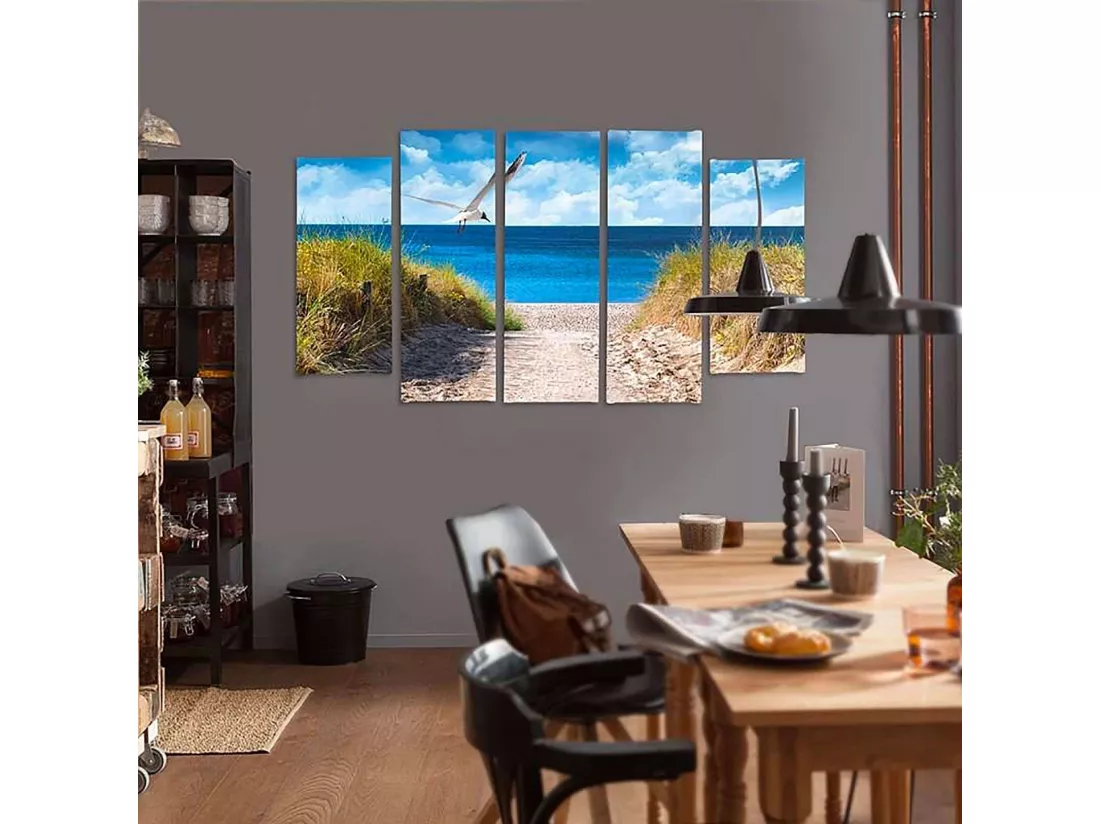 Tableau descente vers la mer - 250 x 120 cm