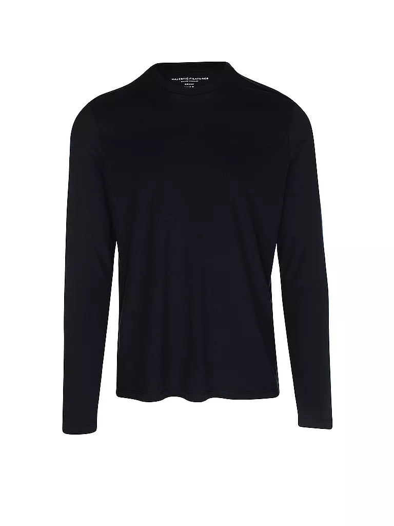 MAJESTIC FILATURES Langarmshirt dunkelblau