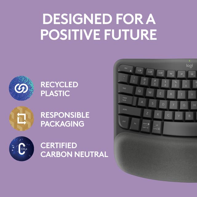 Logitech Wave Keys ergonomisk tastatur (grafit)