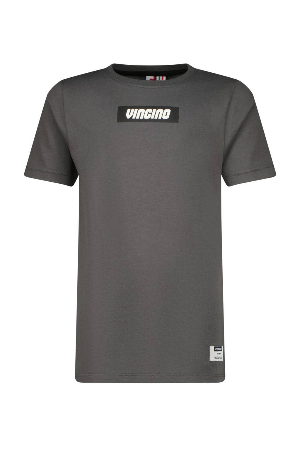 Vingino T-shirt Hifot met printopdruk grijs