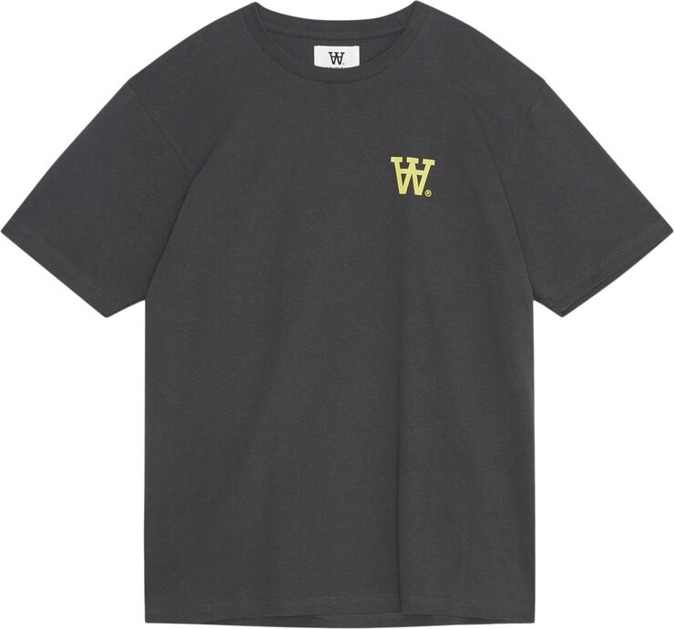 Wood Wood WWAce AA Chest Print Tshirt Charcoal