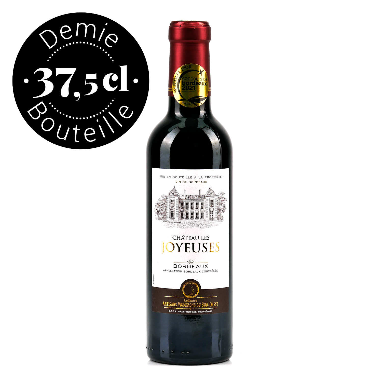 Château Les Joyeuses Bordeaux vin rouge demi-bouteille - Château les Joyeuses