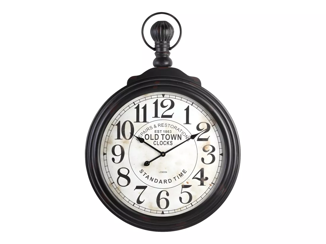 Pendule murale GOUSSET en fer - L.71 x H.99 cm
