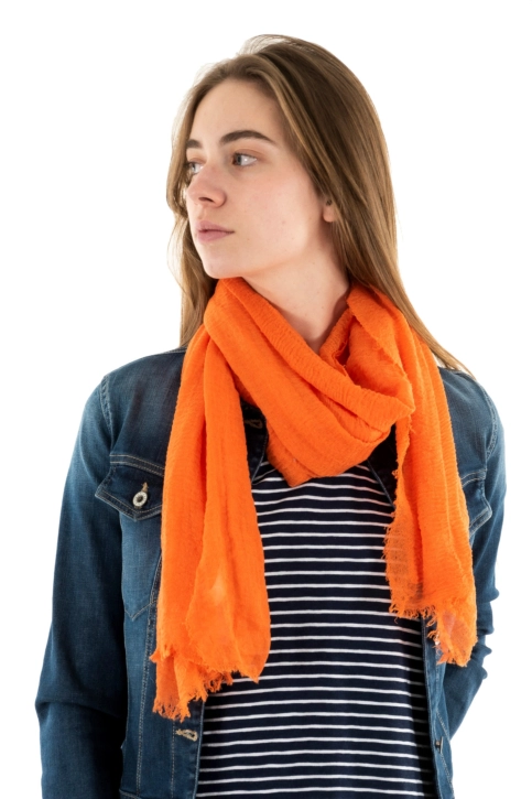 Echarpe only fluffa exotic orange