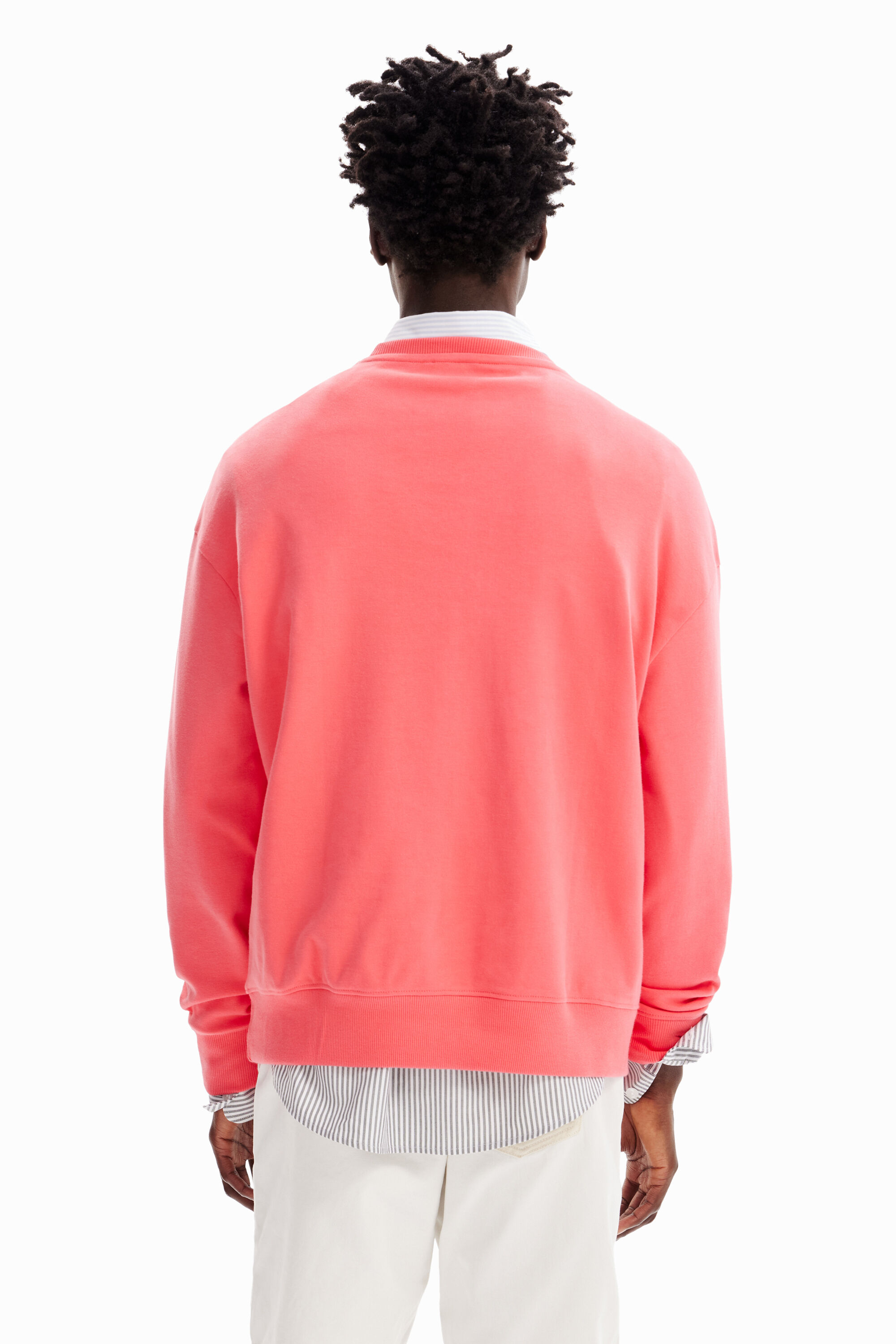 Sweat-shirt broderie flamant
