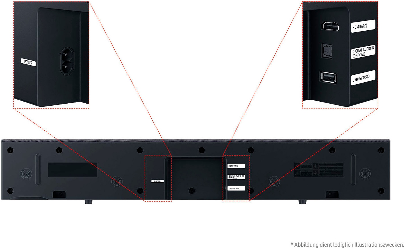 Samsung Soundbar »HW-B410GF Soundbar« 2.0 (Bluetooth Lautstärkeregelung | Pairing | Sprachsteuerung ) 2.0-Kanal Surround Sound System, Game Mode, One Remote Control