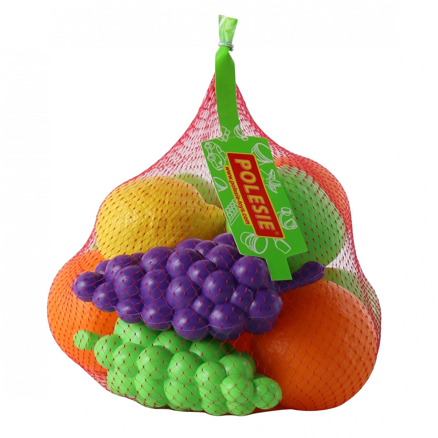 Polesie Spielzeug 46994, 12-teiliges Spielzeugfrüchte-Set, Trauben, Birne, Apfel