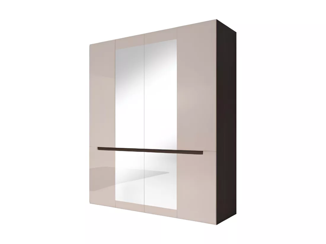 Chambre complète HEKTOR 160x200 cm en blanc - AVEC ARMOIRE