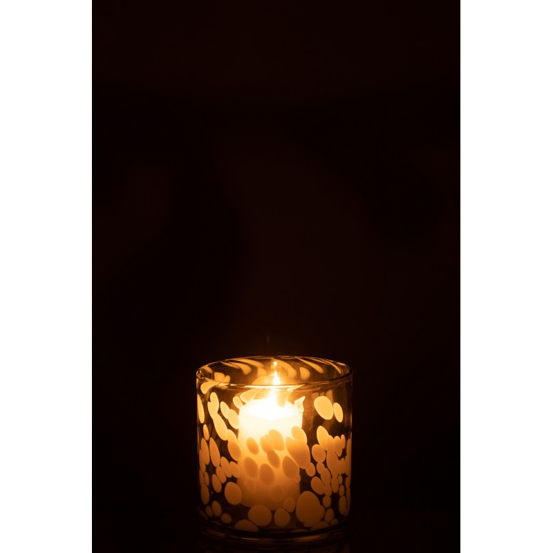 Photophore en verre gris 12x12x12 cm