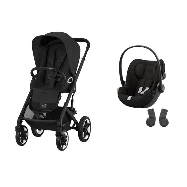 Poussette Duo Talos S Lux BLK Moon Black + CLOUD G i-Size Magic Black - CYBEX