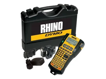DYMO Rhino 5200 - Hard Case Kit - etikettemaskine - S/H - Rulle (1,9 cm) - skærer - gul