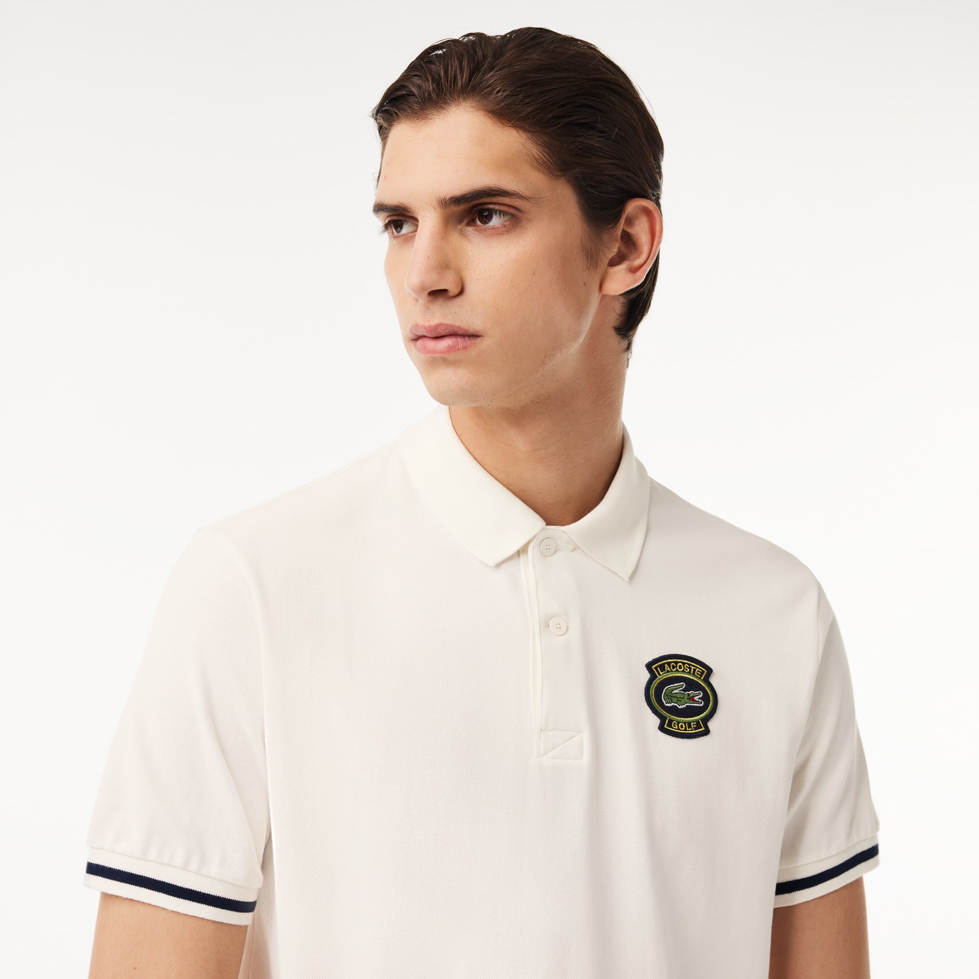 Polo Golf Ultra-Dry anti-UV Manches Courtes - Blanc - Lacoste - Homme