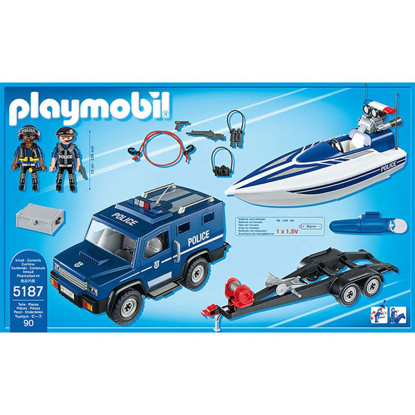 5187 - Playmobil City Action - Fourgon et vedette de police