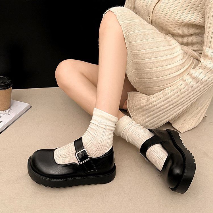 DURAC - Kunstleren Mary Jane-schoenen