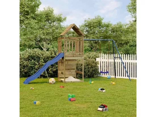 Aire de jeux d'extérieur bois de pin imprégné