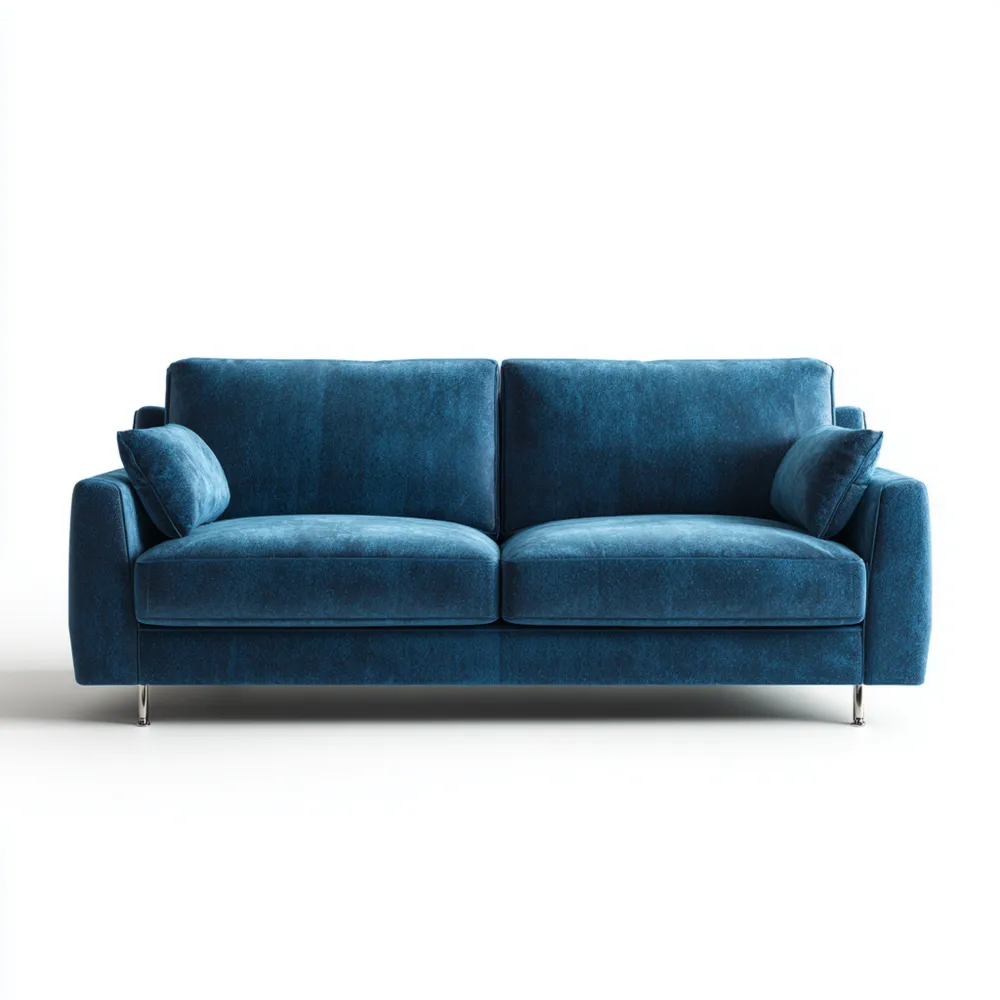 2-Sitzer-Sofa Samt 150x85x75 cm – Blau – Modernes Design